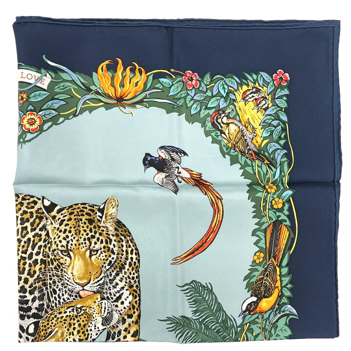 楽天市場】【新品】HERMES エルメス カレ90 ジャングル・ラブ スカーフ 