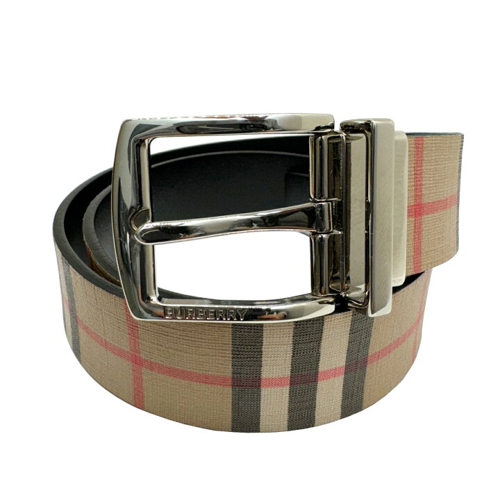 楽天市場】【中古】BURBERRY バーバリー チェック柄 ベルト PVC レザー 