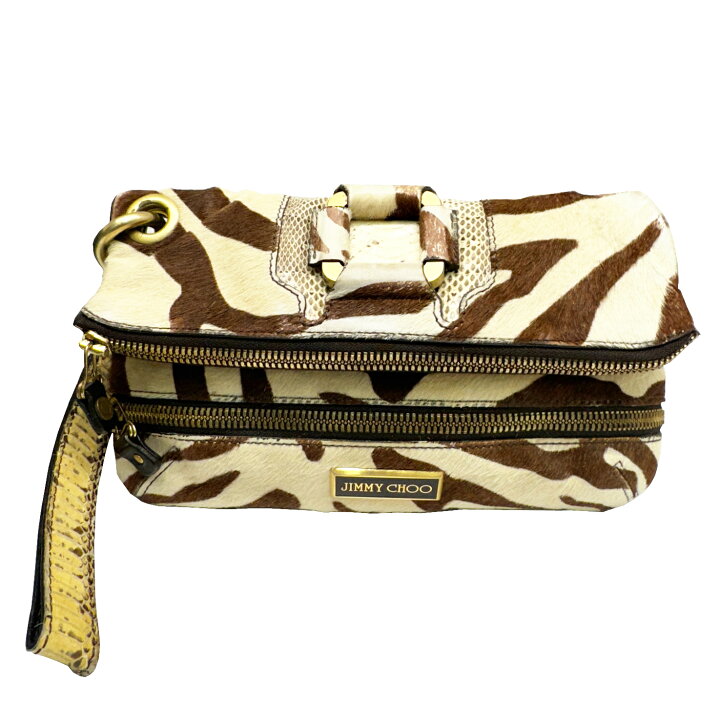 楽天市場】【中古】JIMMY CHOO ジミーチュウ パイソン ハラコ バッグ 