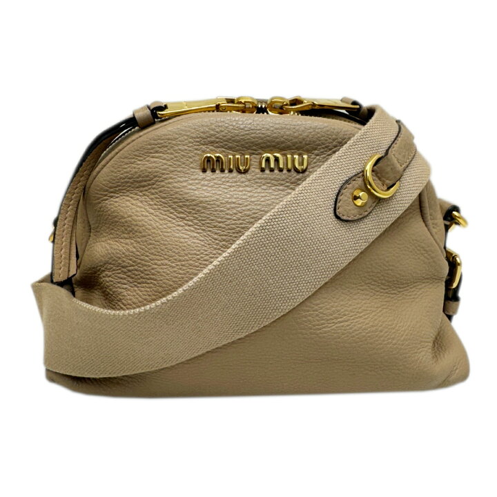 楽天市場】【中古】miu miu ミュウミュウ ショルダーバッグ レザー  