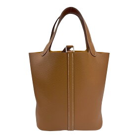 【新品】HERMES エルメス ピコタンロックMM ゴールド シルバー金具 トリヨンクレマンス K刻印 新品 未使用品 入手困難 ハンドバッグ レディース メンズ ユニセックス 【ブランドギャラリー心斎橋店】
