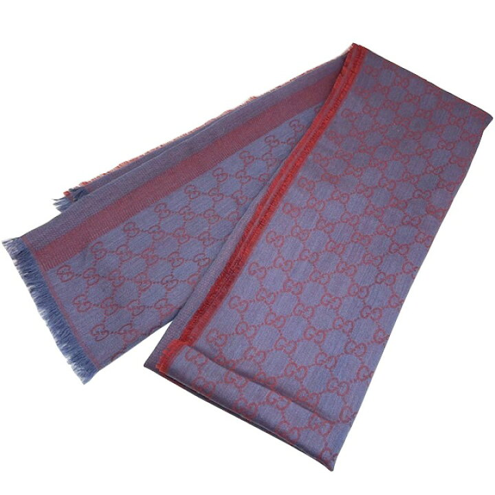 楽天市場】【中古】GUCCI グッチ ストール リバーシブル パープル 