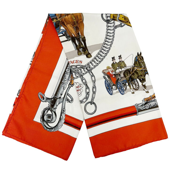 楽天市場】【中古】HERMES エルメス カレ90 EQUIPAGES 馬車 シルク  