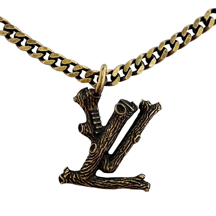 楽天市場】【中古】ルイヴィトン LOUIS VUITTON LVウッド ネックレス 