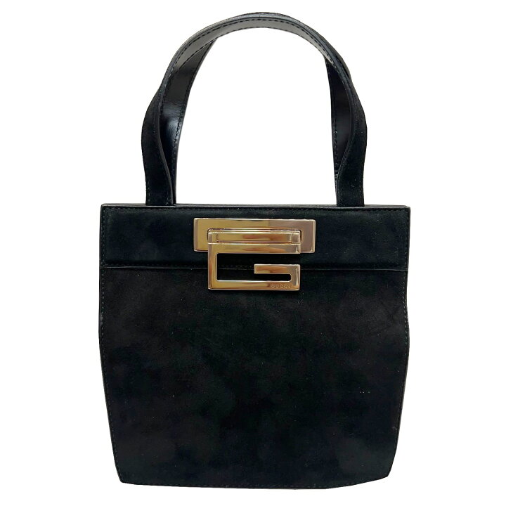 楽天市場】【中古】GUCCI グッチ ミニハンドバッグ スエードレザー 黒 