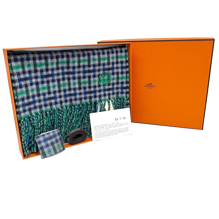 楽天市場】【新品】エルメス HERMES カシミア マフラー Hエコセ 