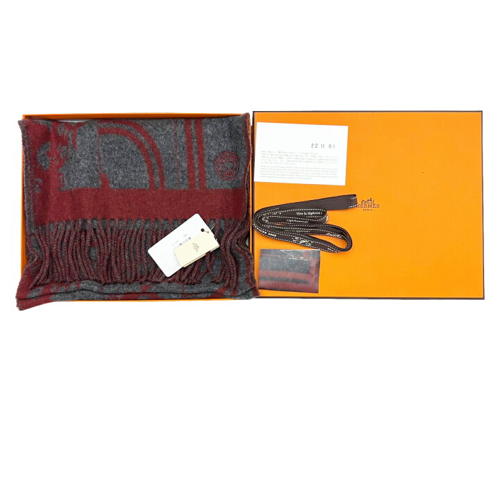 楽天市場】【新品】エルメス HERMES カシミア マフラー Hエコセ 