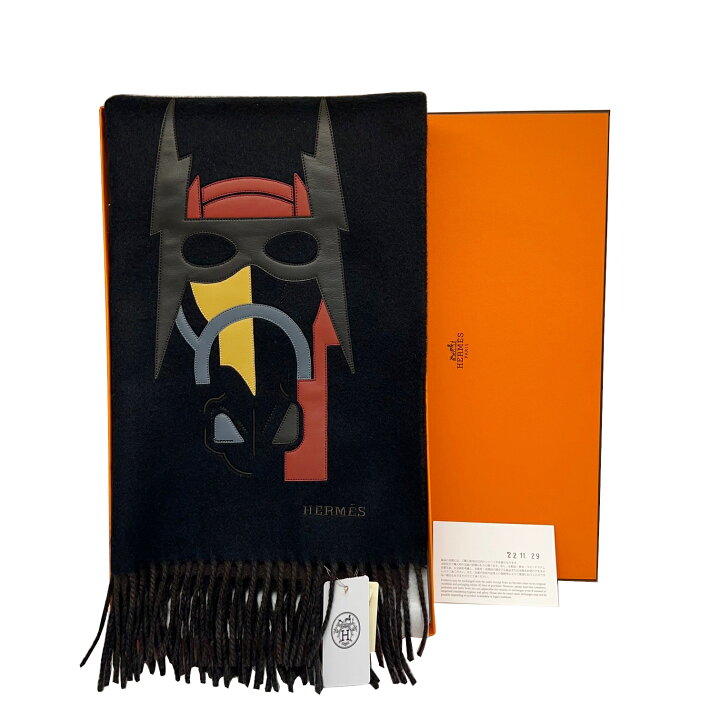 楽天市場】【新品】HERMES エルメス カシミア マフラー レザー 