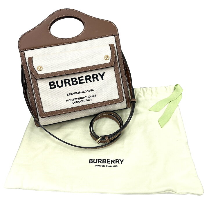 楽天市場】【新品同様】BURBERRY バーバリー ミニポケットバッグ 