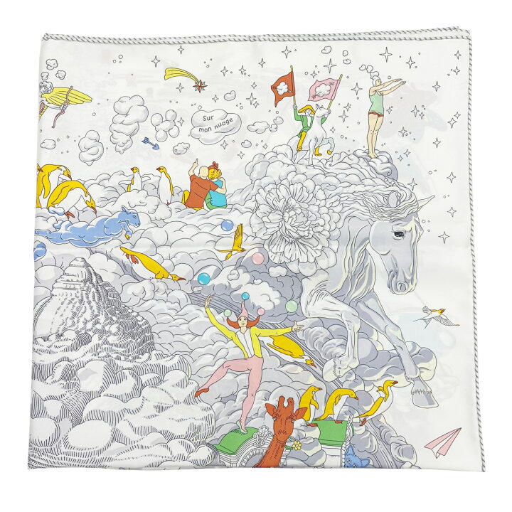 楽天市場】【新品】エルメス HERMES カレ90 私の雲 スカーフ 大判 新作 