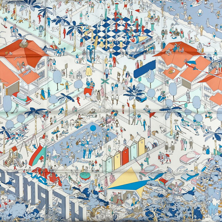 楽天市場】【新品】エルメス HERMES カレ90 Hermes on The Beach オン  