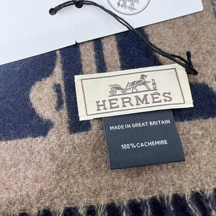楽天市場】【新品】エルメス HERMES カシミア マフラー Hエコセ 