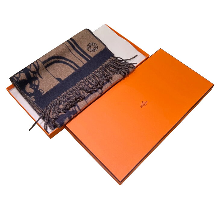 楽天市場】【新品】エルメス HERMES カシミア マフラー Hエコセ 