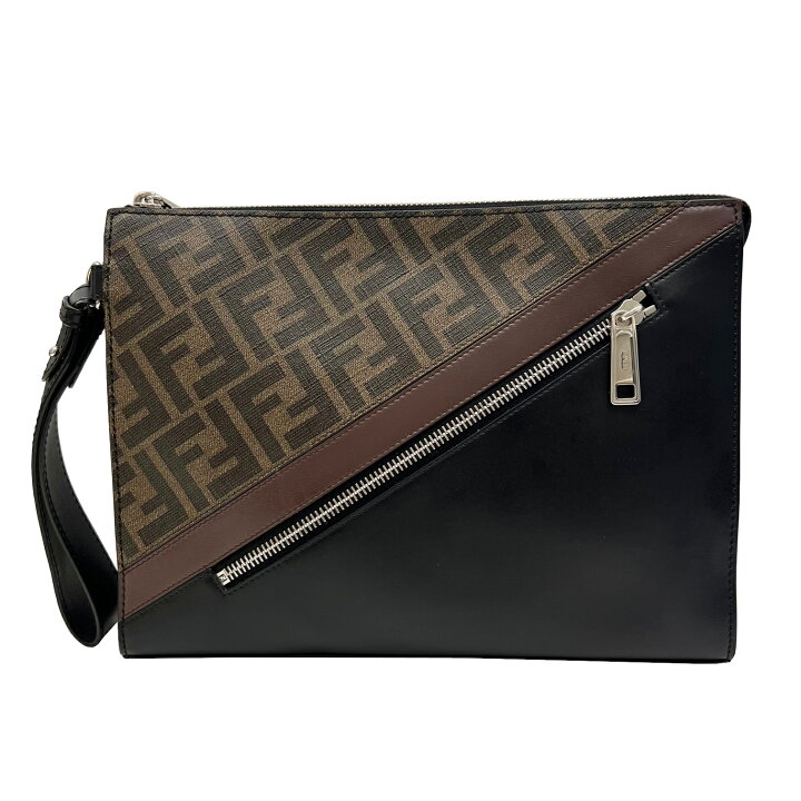 楽天市場】【中古】フェンディ FENDI フラット スリム クラッチ ポーチ  