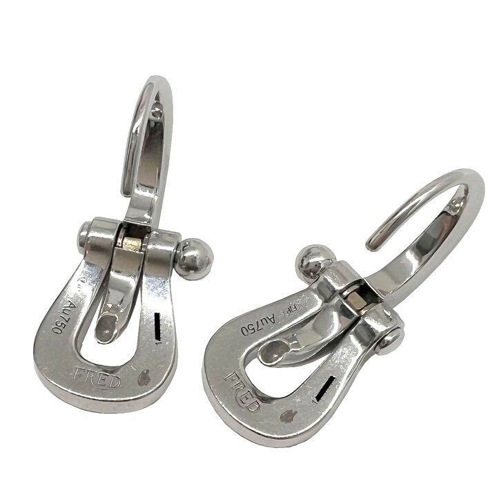 楽天市場】【中古】FRED フレッド フォース10 イヤリング ピアス K18WG 