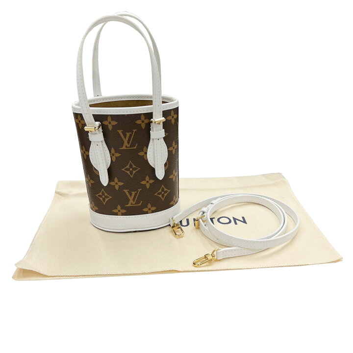 楽天市場】【未使用品】LOUIS VUITTON ルイ ヴィトン ナノ バケット 