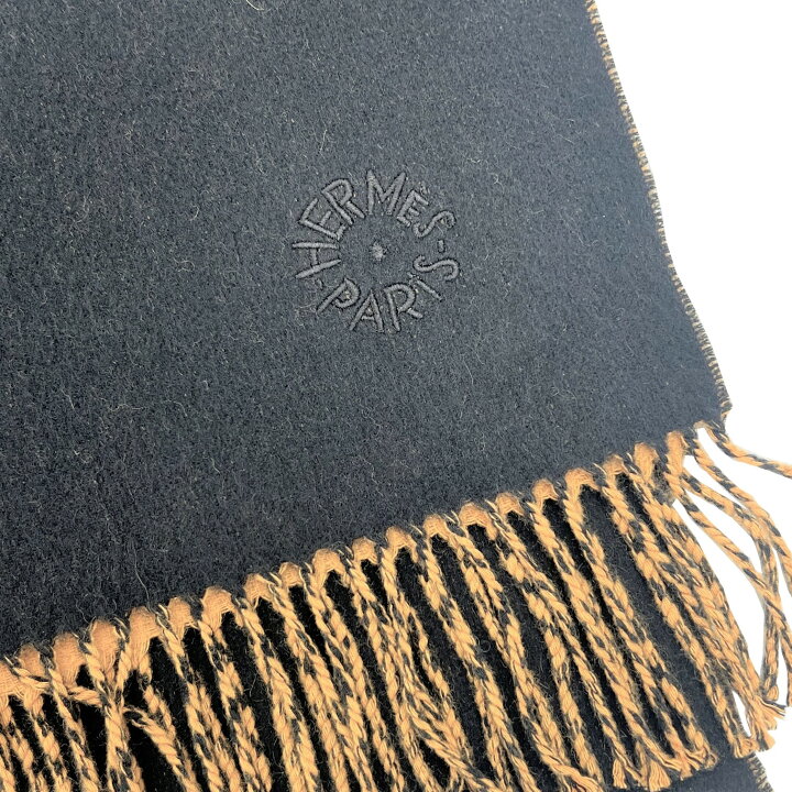 楽天市場】【中古】HERMES エルメス ストール ダブルフェイス カシミア 