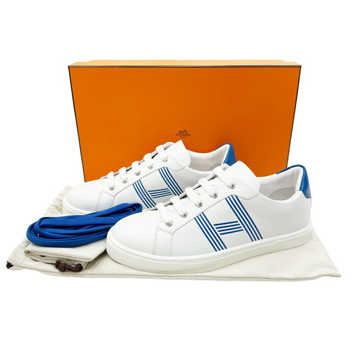 エルメス HERMES スニーカー アヴァンタージュ 白×シルバー 楽天市場  