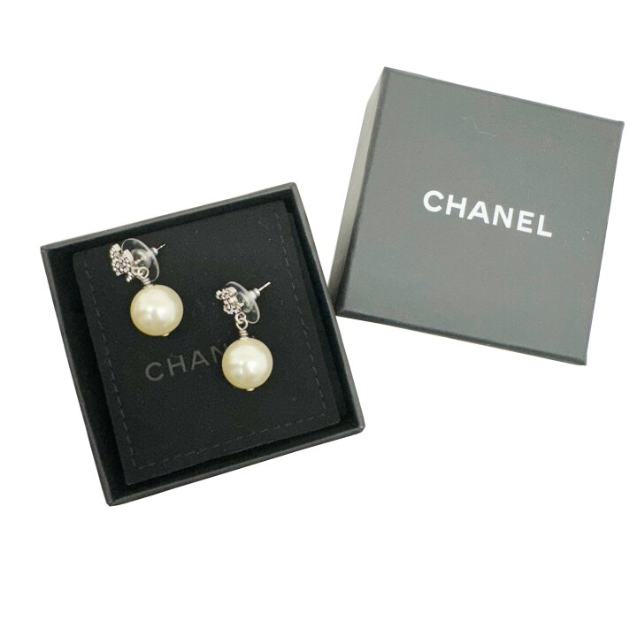 楽天市場】【中古】CHANEL シャネル ピアス ココマーク パール ライン  