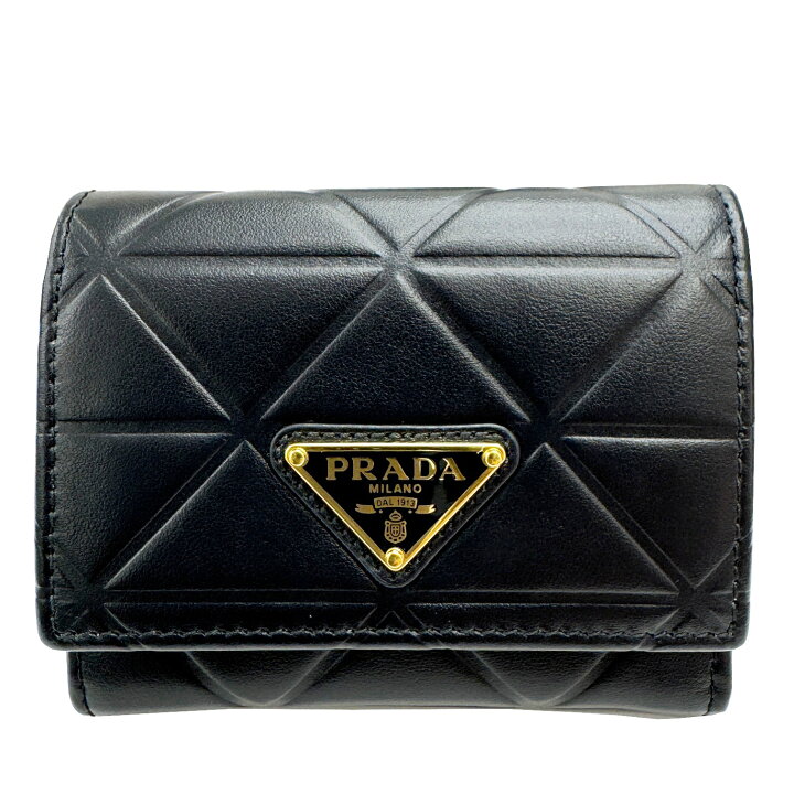 楽天市場】【新品同様】PRADA プラダ トライアングルモチーフ レザー  