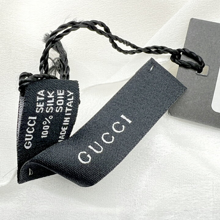 楽天市場】【未使用品】GUCCI グッチ シルク ストール ホワイト  