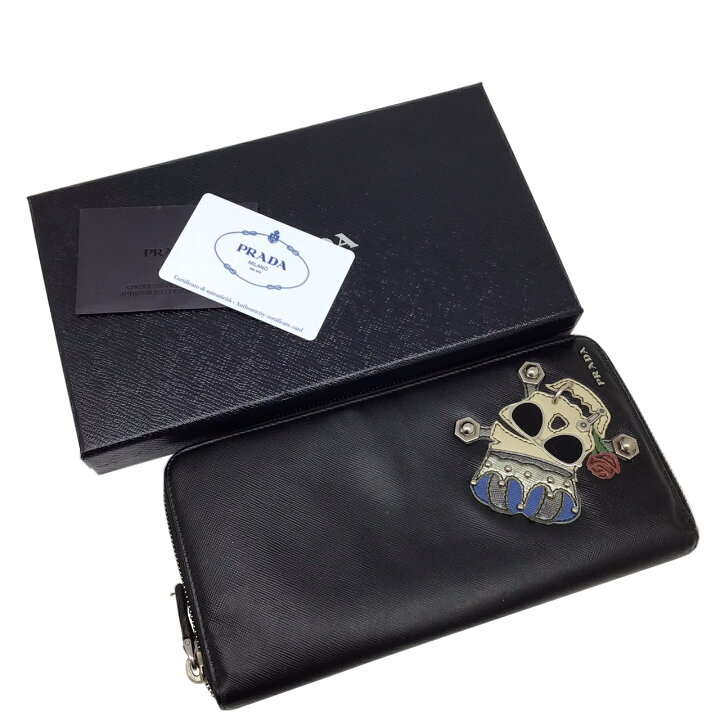 楽天市場】【中古】PRADA プラダ オーガナイザー サフィアーノ 長財布  