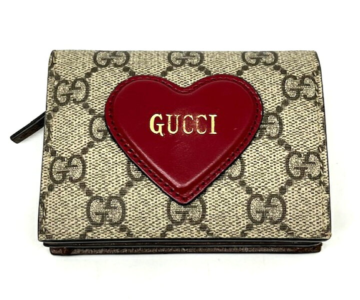 楽天市場】【中古】グッチ GUCCI 二つ折り財布 ハートモチーフ  