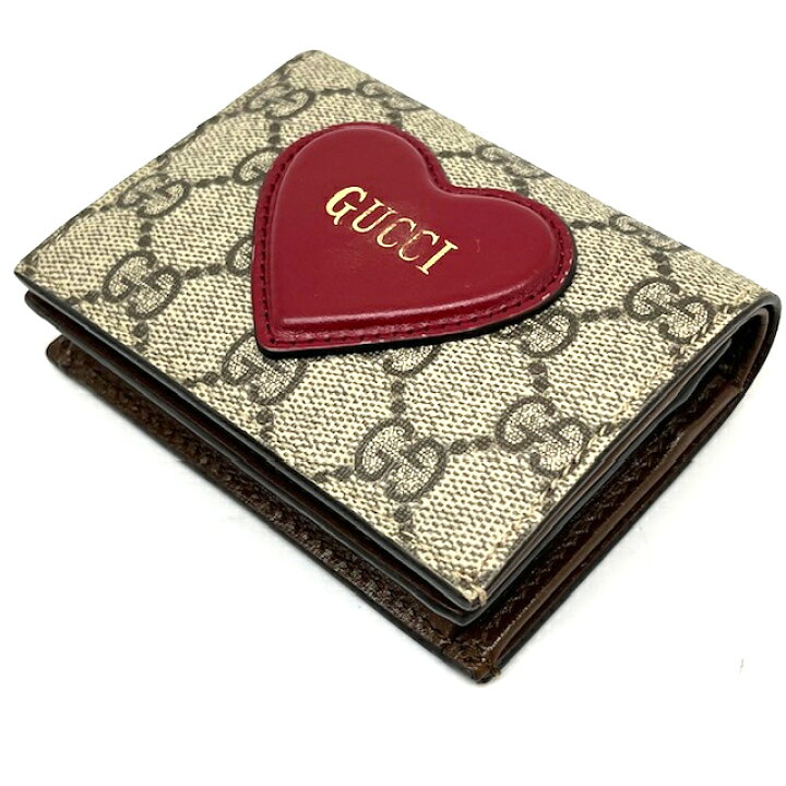 楽天市場】【中古】グッチ GUCCI 二つ折り財布 ハートモチーフ  