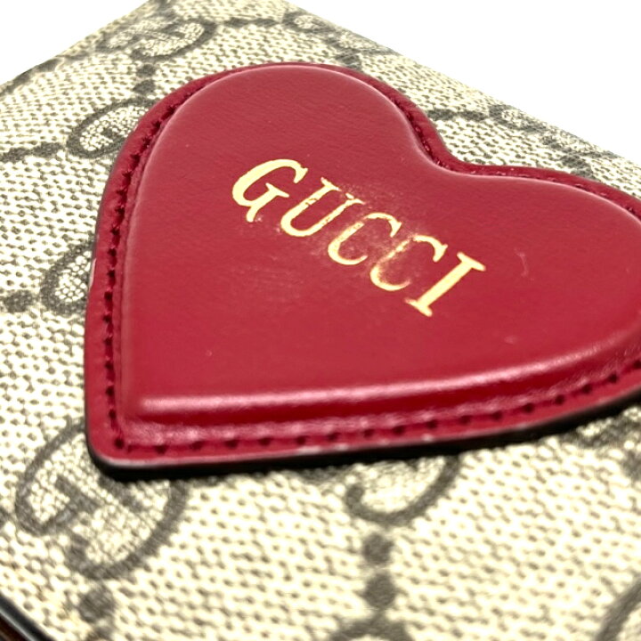 楽天市場】【中古】グッチ GUCCI 二つ折り財布 ハートモチーフ  