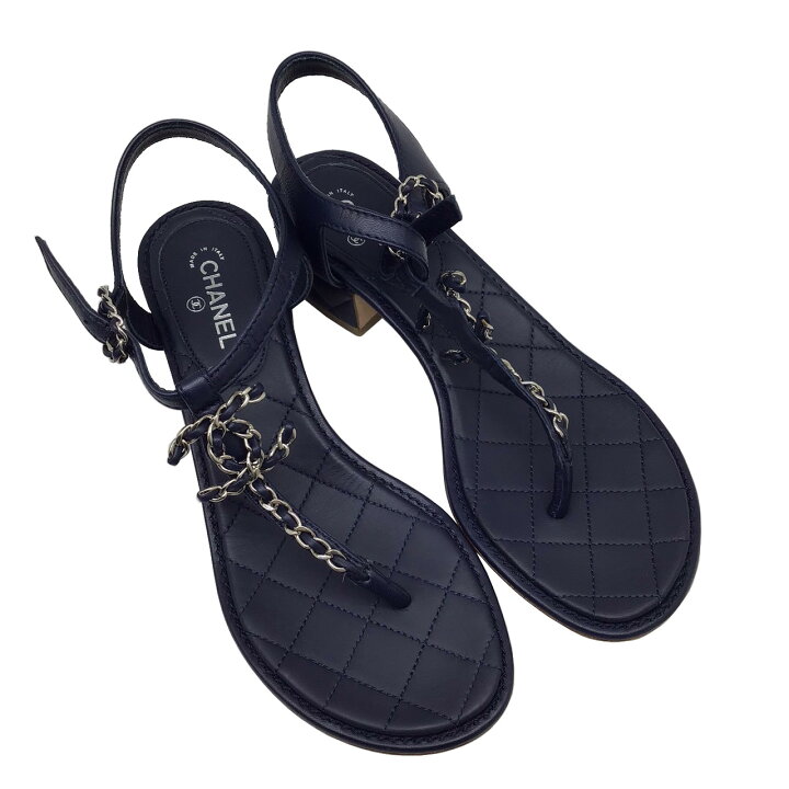 楽天市場】【新品同様】CHANEL シャネル CC ココ マーク トング 