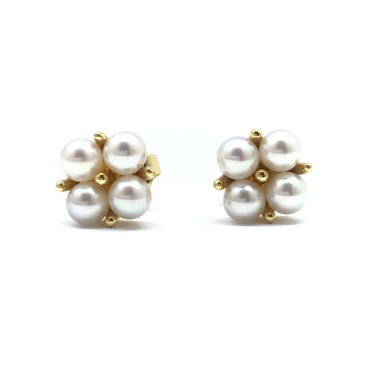 楽天市場】【中古】MIKIMOTO ミキモト パールピアス K18YG 4Pパール  