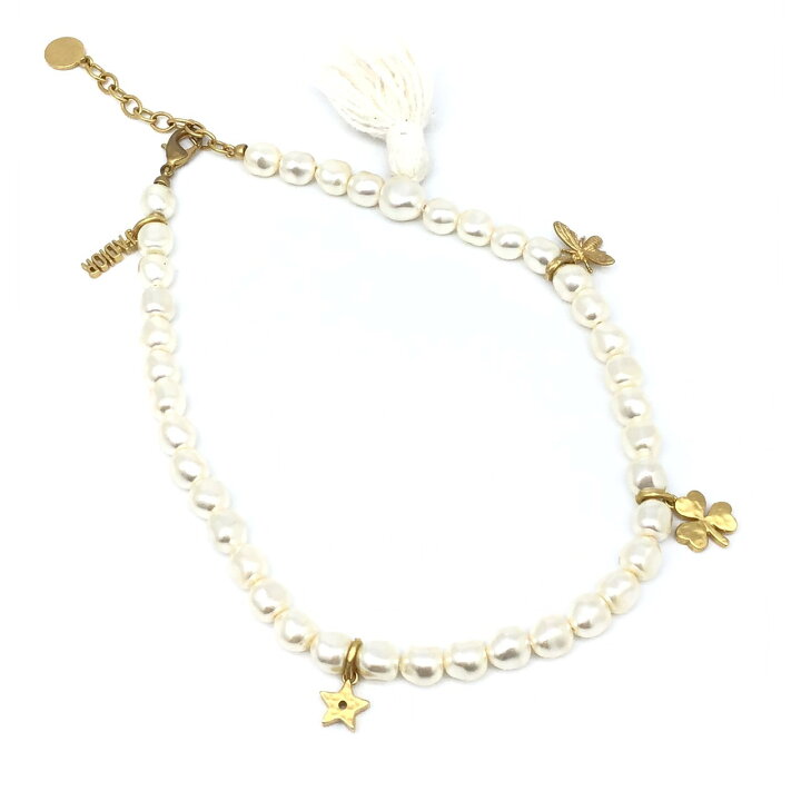 楽天市場】【中古】DIOR ディオール パールネックレス チャーム ビー  