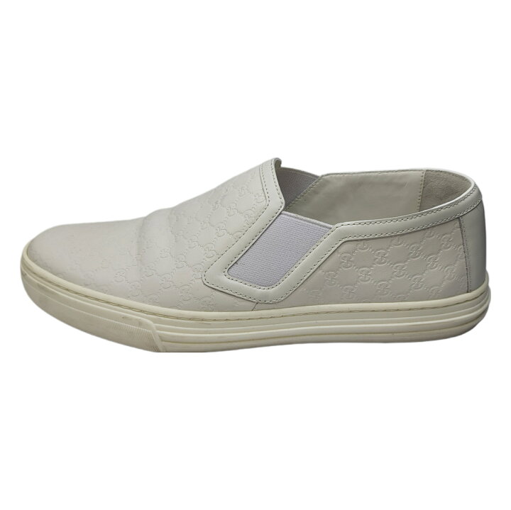 楽天市場】【中古】GUCCI グッチ スリッポン ホワイト 37 GG柄 