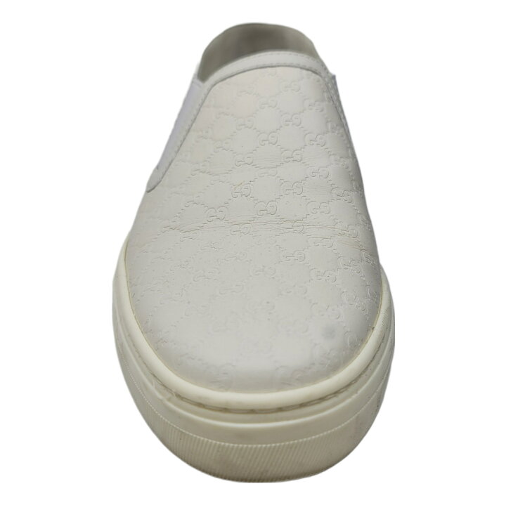 楽天市場】【中古】GUCCI グッチ スリッポン ホワイト 37 GG柄 