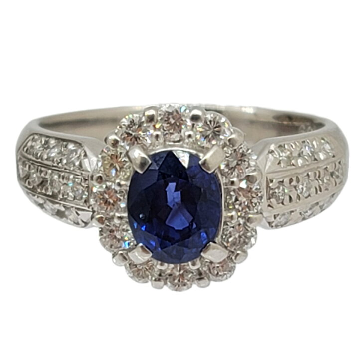 楽天市場】【中古】Pt900 リング サファイア 1.43ct ダイヤ 0.69ct  