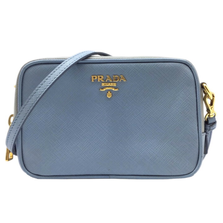 楽天市場】【中古】PRADA プラダ ミニショルダーバッグ ブルー 