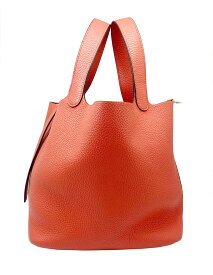 【中古】HERMES エルメス ピコタンロックMM トリヨンクレマンス　ローズシャイプール　シルバー金具　C刻印（2018年）鞄　ハンドバッグ　トートバッグ レディース　メンズ　ユニセックス　【ブランドギャラリー東心斎橋店】