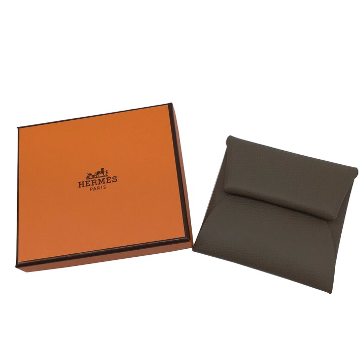楽天市場】【新品】HERMES エルメス バスティア エプソン エトゥープ B 