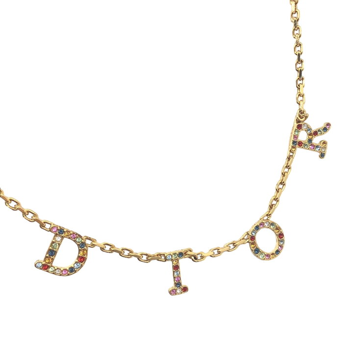 楽天市場】【新品】DIOR ディオール ラインストーンネックレス マルチ 