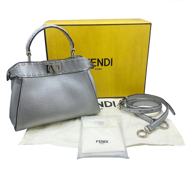 楽天市場】【中古】FENDI フェンディ ピーカブー ミニ セレリア レザー  