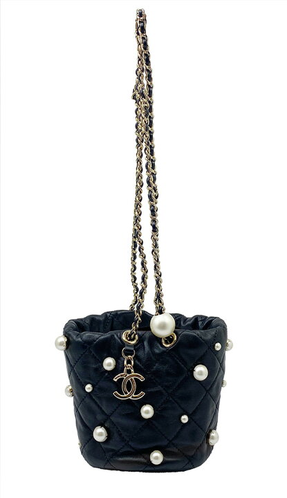 楽天市場】【未使用品】CHANEL シャネル パールチェーン ミニ 