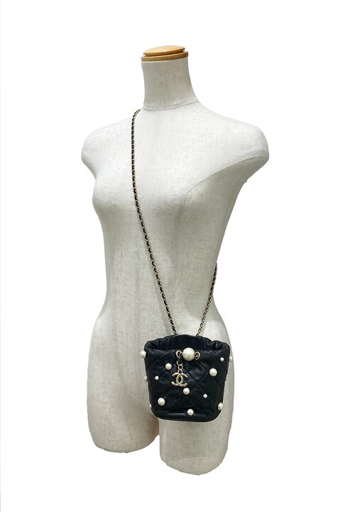 楽天市場】【未使用品】CHANEL シャネル パールチェーン ミニ 