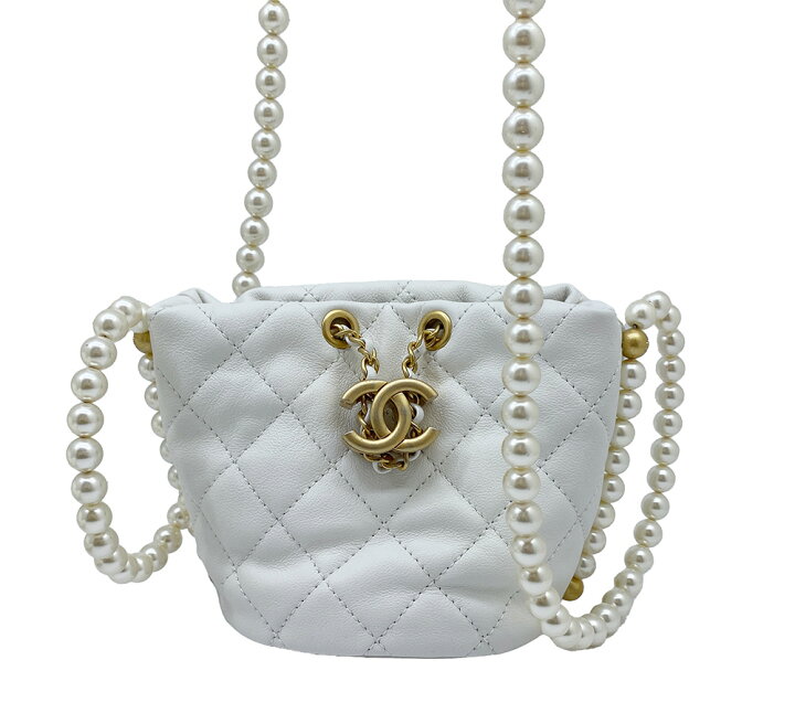 楽天市場】【未使用品】CHANEL シャネル パールチェーン ミニ 
