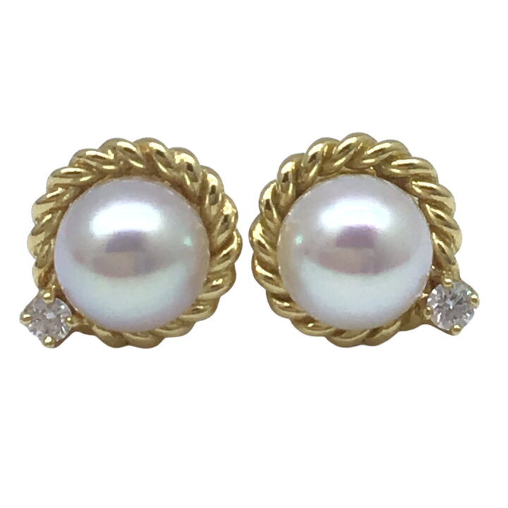 楽天市場】【中古】MIKIMOTO ミキモト パールピアス PE-864MK K18YG 本 