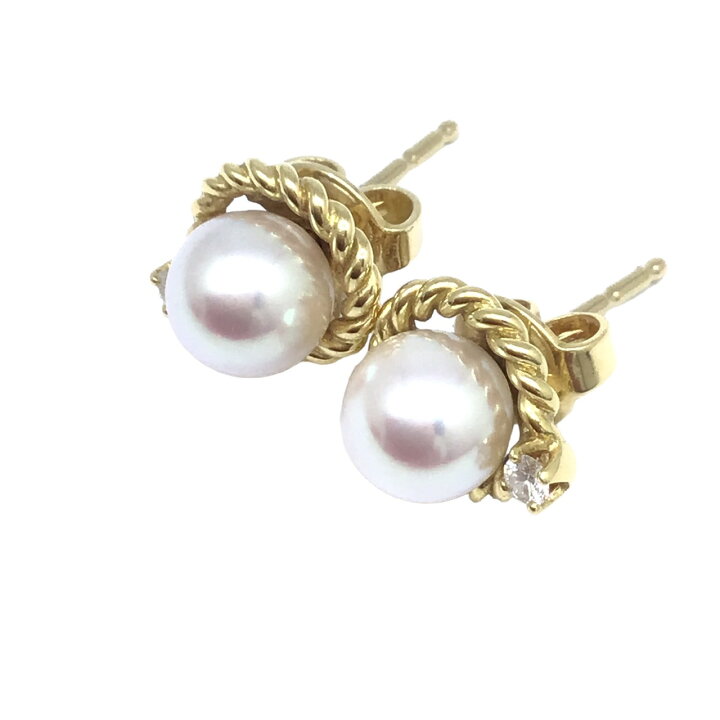 楽天市場】【中古】MIKIMOTO ミキモト パールピアス PE-864MK K18YG 本 