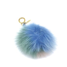 【中古】FENDI　フェンディ　ポンポンチャーム　ピンク　グリーン　ブルー　ゴールド金具　チャーム　ポンポン　アクセサリー　バッグチャーム　小物　キーリング　キーホルダー　インテリア　レディース　メンズ　ユニセックス【ブランドギャラリー東心斎橋店】