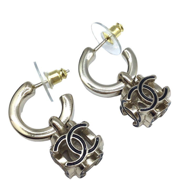 楽天市場】【未使用品】CHANEL シャネル スクエアピアス CCロゴ AB9567 