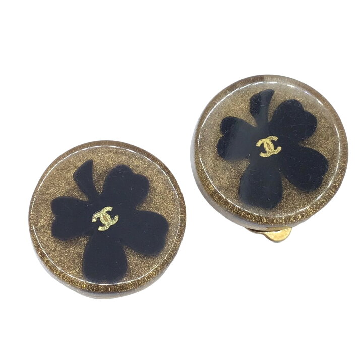 楽天市場】【中古】CHANEL シャネル クローバー イヤリング ラウンド 