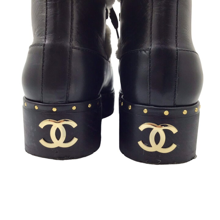 楽天市場】【中古】CHANEL シャネル ファーブーツ ミディアム ファー 