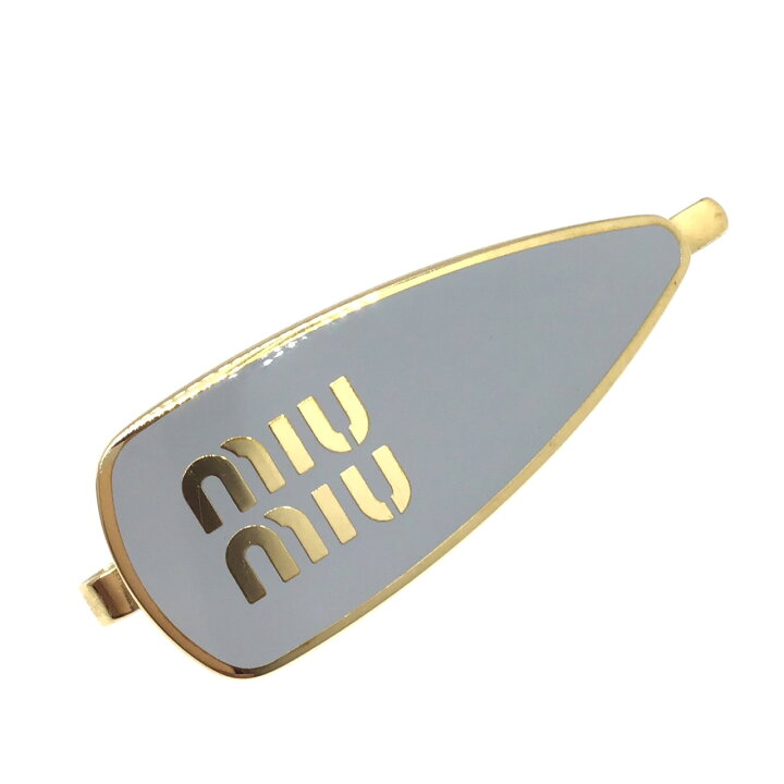 楽天市場】【中古】MIU MIU ミュウミュウ ヘアピン 5IF147 2F6T グレー 